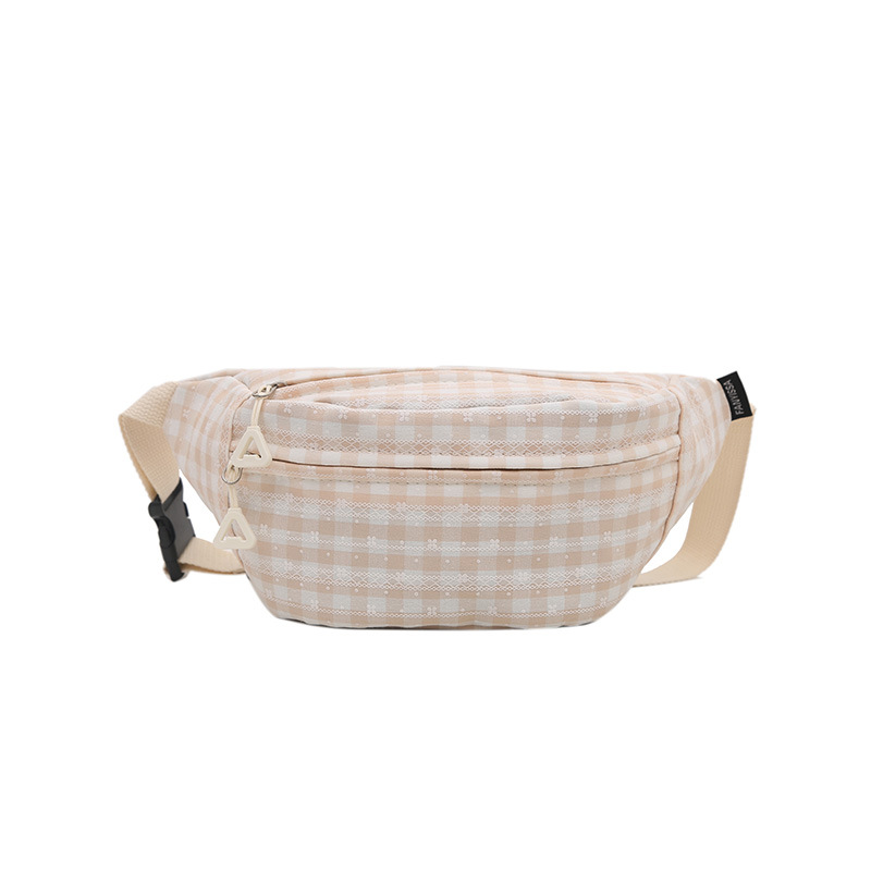 Korean checkered women's saddle bag, a new summer 2025 trendy, casual, sporty and simple crossbody bag for women Item Picture