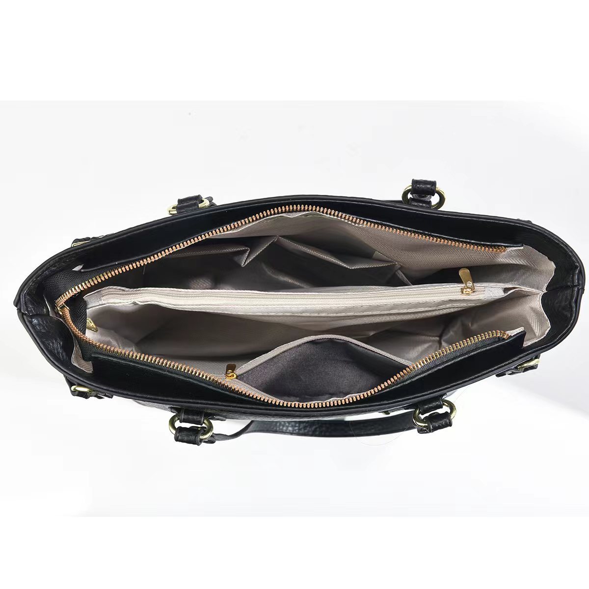 The 2024 new large-capacity underarm tote bag with lychee pattern is a trendy single-shoulder crossbody bag for women and a high-quality commuting handbag Specification drawing