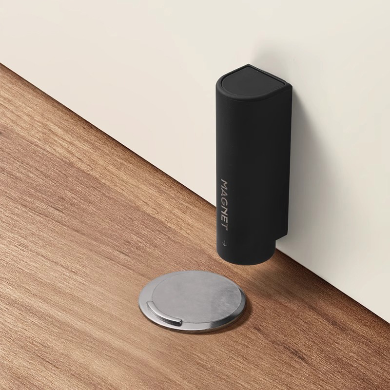 Jasenbao's new rear anti-collision door stopper without drilling is an ultra-thin and extremely narrow strong magnetic door blocking device details Picture