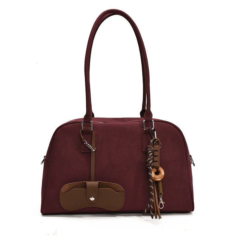 Retro matte large-capacity bag for women, 2025 new commuting trend, versatile single-shoulder handbag, Boston underarm bag Item Picture
