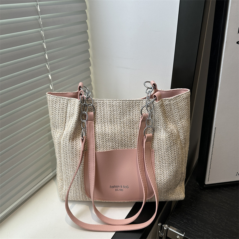Large-capacity bag 2025 new style trendy texture single-shoulder bag, women's bag, summer commuting silk scarf bag, tote bag full figure