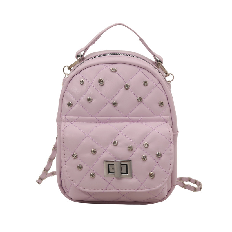 A new 2025 trendy and versatile Korean chain-texted crossbody backpack for women Item Picture
