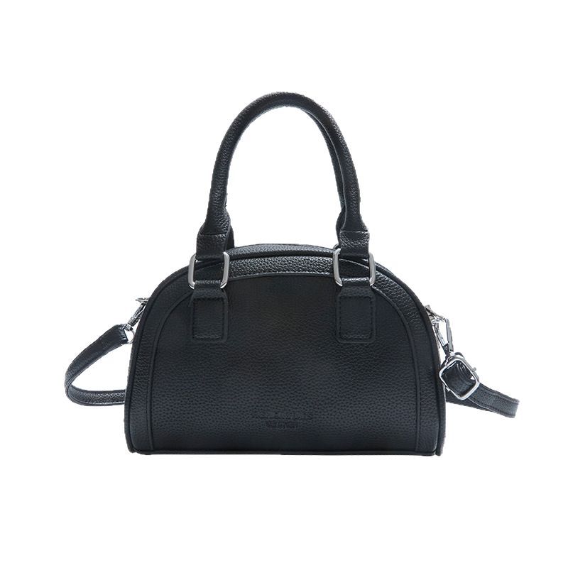 High-end and fashionable lychee pattern hand-held bowling bag for women, 2025 new retro and versatile commuting single-shoulder crossbody bag Item Picture