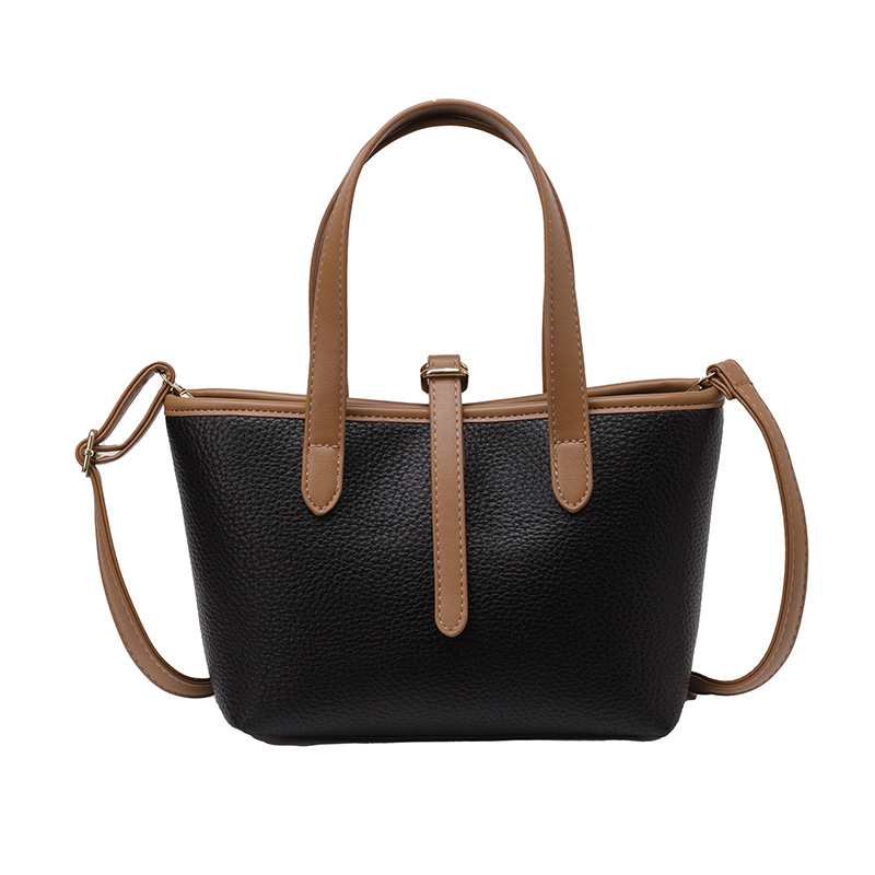 High-end texture large-capacity tote bag, women's 2024 new crossbody bag, retro single-shoulder bag, commuting handbag Item Picture