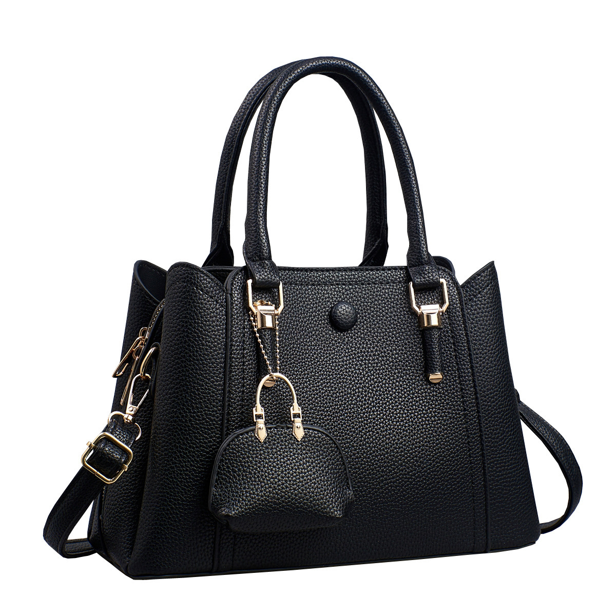 Foreign trade solid color mother-and-child bag quality women's bag 2025 new style fashionable patchwork women's bag large capacity single-shoulder crossbody bag Item Picture