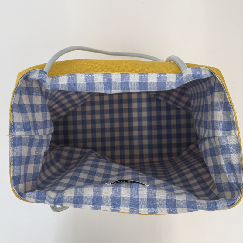 2025 Summer New Japanese-style bucket bag, embroidered canvas bag, large-capacity handbag, trendy tote bag, single-shoulder bag Specification drawing