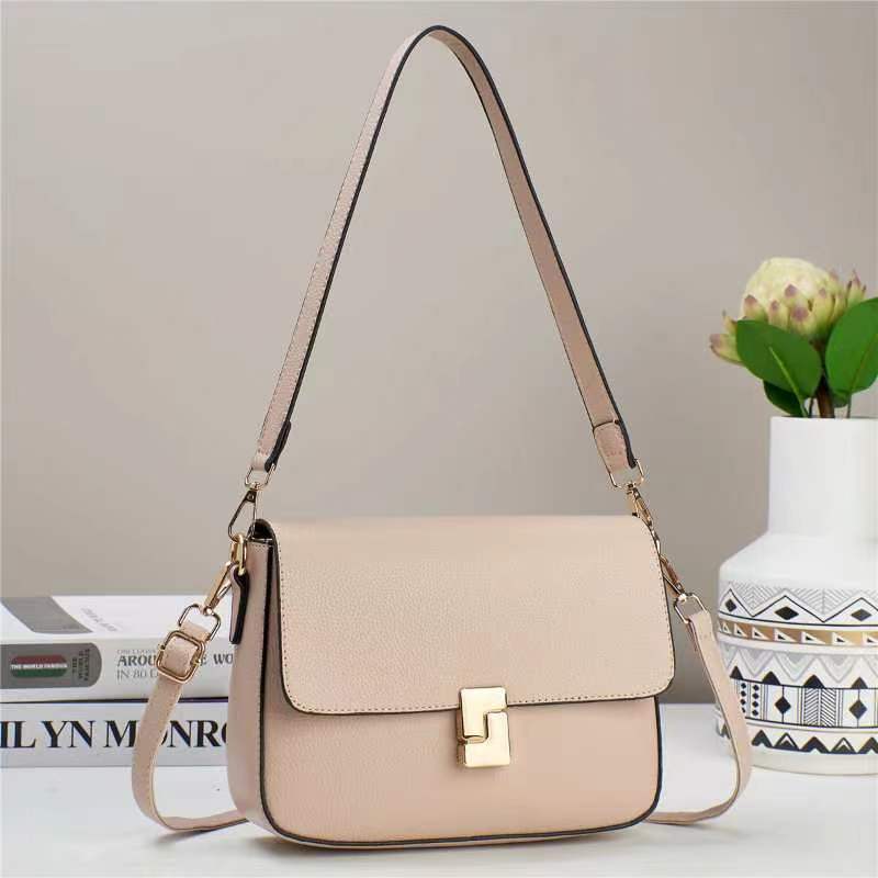 This small, high-quality, lychee patterned PU material square bag is simple and versatile. It is a cross-border single-shoulder crossbody women's bag details Picture