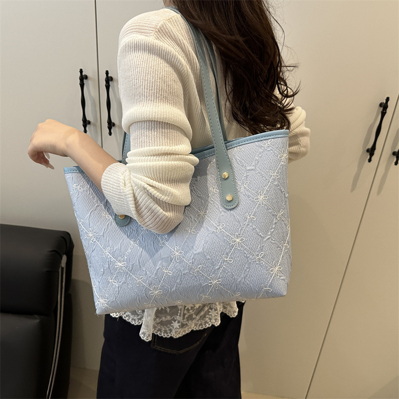 Cross-border commuting simple diamond-shaped bag 2025 New style, fashionable large capacity, casual and stylish single-shoulder tote bag for women Specification drawing
