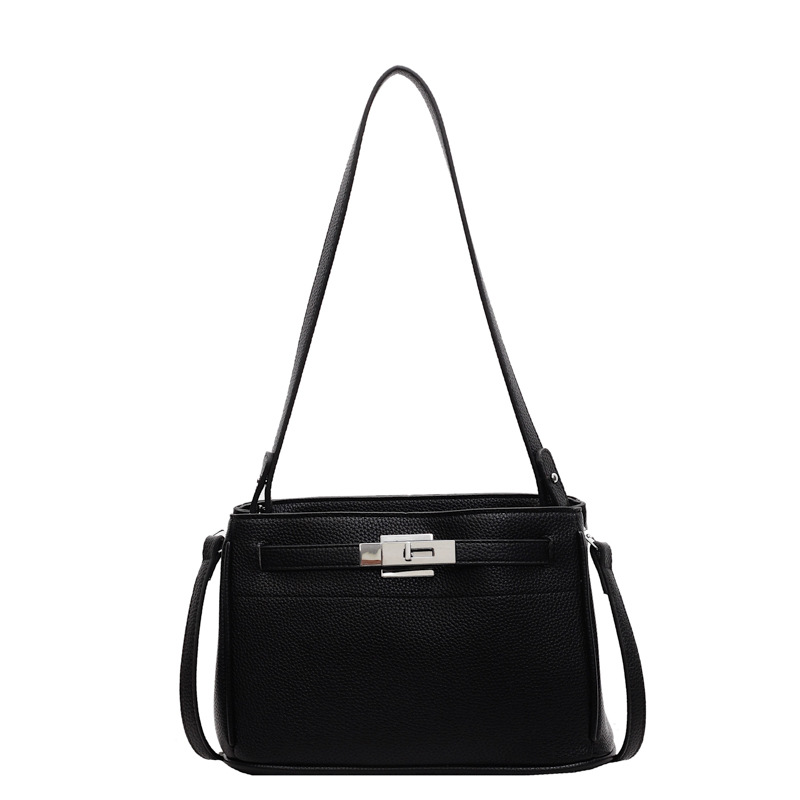 Retro bag, large-capacity underarm bag, 2025 new casual single-shoulder crossbody bag, fashionable and versatile commuter Kelly bag Item Picture