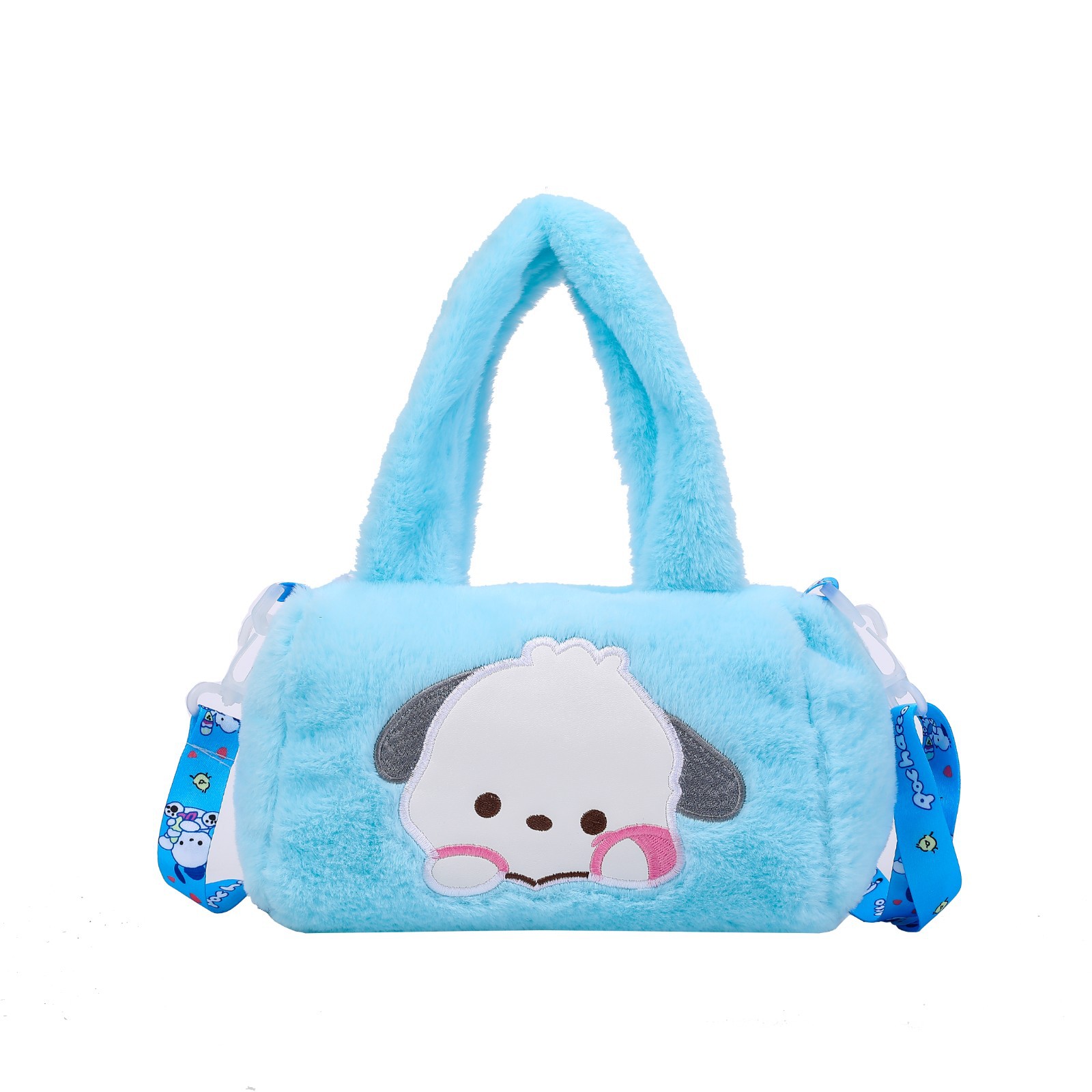Cross-border wholesale of Sanrio rectangular bag plush toys, new single-shoulder crossbody bag wholesale of 8-inch claw machine toys Item Picture
