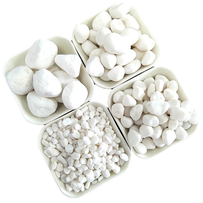 White pebble manufacturer, garden potted plant surface, small stones, garden dry landscape, white pebbles, white pebbles Item Picture