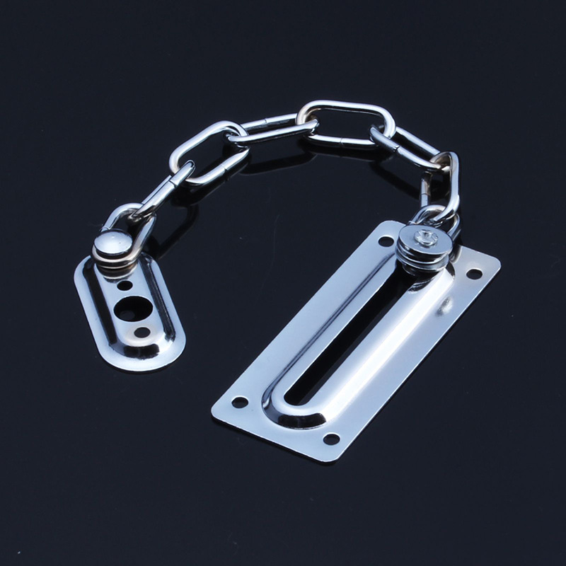 Wholesale stainless steel anti-theft chains, anti-theft clasps, iron anti-theft chains, hotel and guesthouse anti-theft door chains, iron door clasps and safety chains Specification drawing