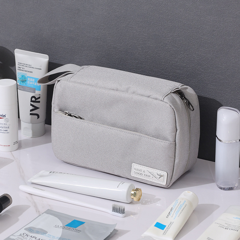 Wabi-sabi style three-section toiletry and storage bag, travel toiletry bag, makeup storage bag, large capacity, high-end feel Specification drawing