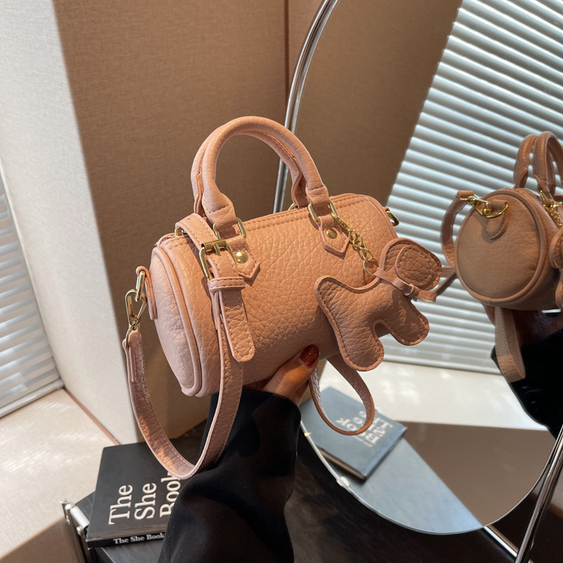 High-end Boston pillow handbag, casual and versatile crossbody bag, 2023 new soft leather women's bag, single-shoulder bag Specification drawing