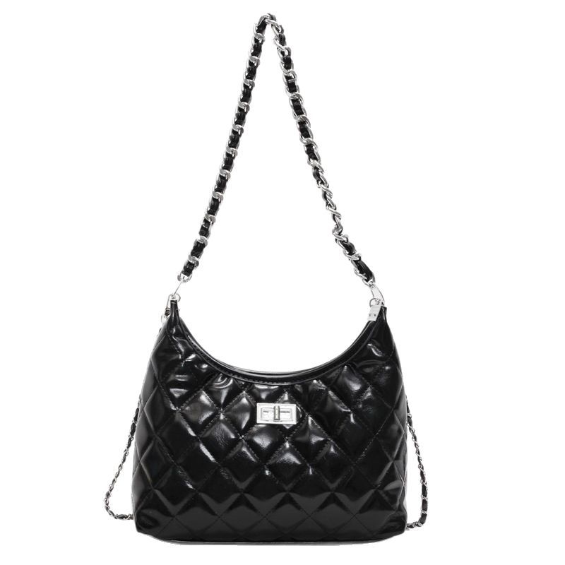 Fashionable, niche and high-end underarm bag for women, 2025 new diamond-shaped chain single-shoulder bag, versatile commuting crossbody bag Item Picture