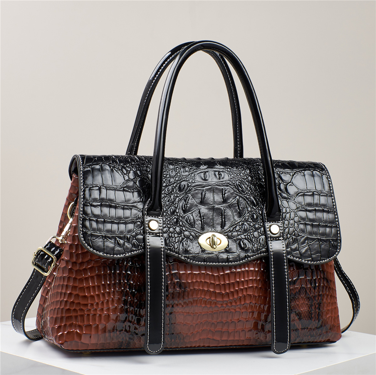 In 2024, the trend of large bags: women's crossbody bags, women's single-shoulder bags, versatile for moms, Korean style autumn and winter handbags, and elegant style details Picture