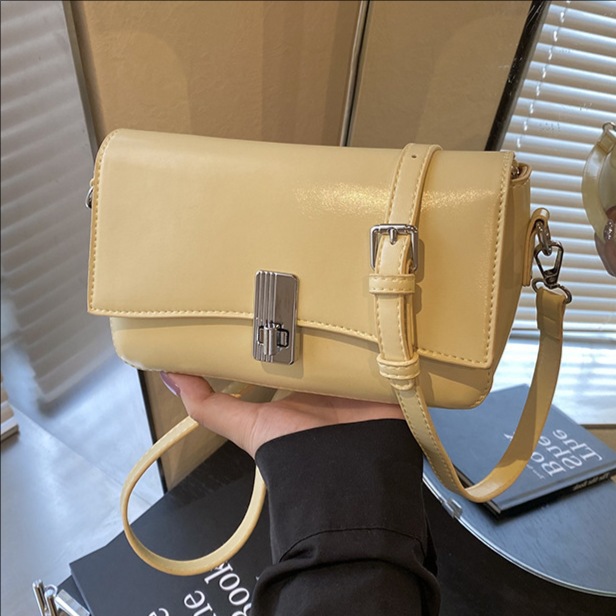 Soft leather single-shoulder underarm bag for women, 2025 new style, high-end feel, casual and versatile, commuting crossbody small square bag full figure