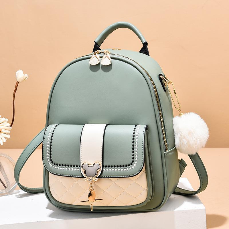 Cross-border backpack Women's bag 2023 New style casual and fashionable hand-held backpack with large capacity and multi-color travel bag details Picture