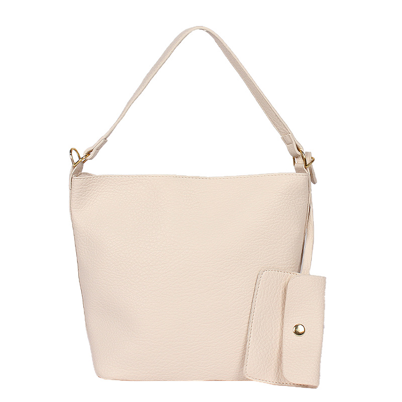 The 2025 new solid-color, stylish and versatile casual hand-held bucket bag is a fashionable and simple large-capacity single-shoulder crossbody bag for women Item Picture