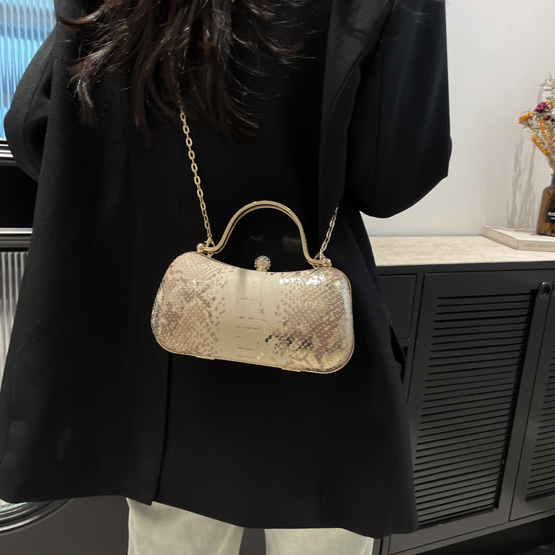 Cross-border Women's Bag 2025 New style hand-held coin purse, popular chain bag, stylish dinner bag, trendy single-shoulder crossbody bag Application Scenario