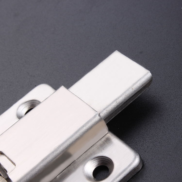 Factory wholesale stainless steel latch door bolts, wooden doors, bathroom doors, exposed latch door latches, double-ended, square, left and right latches details Picture