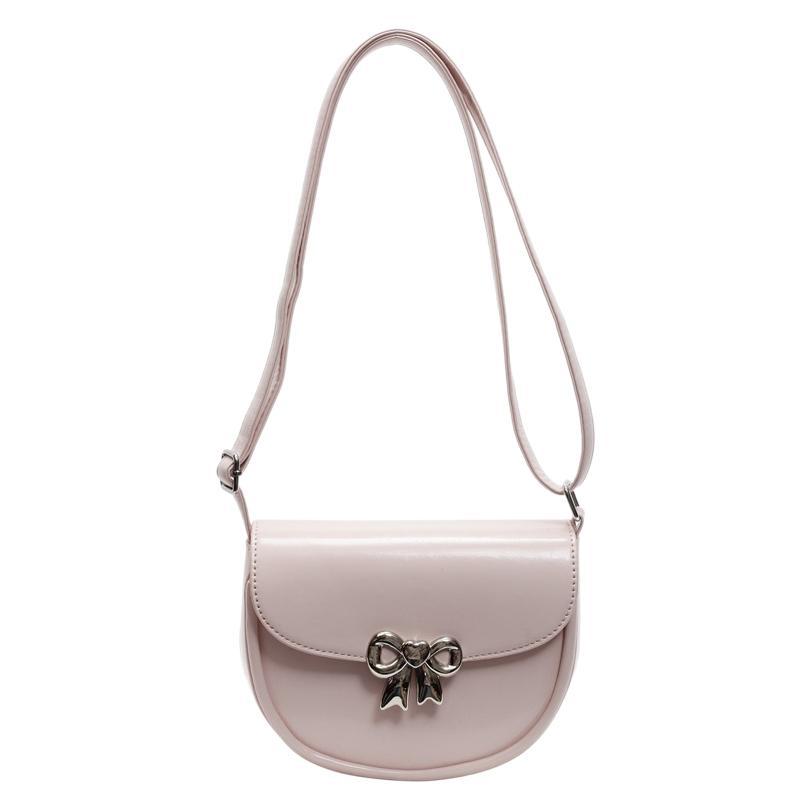 A fresh and sweet, niche soft leather single-shoulder underarm bag for women, a new Korean-style trendy crossbody saddle bag for 2025 Item Picture