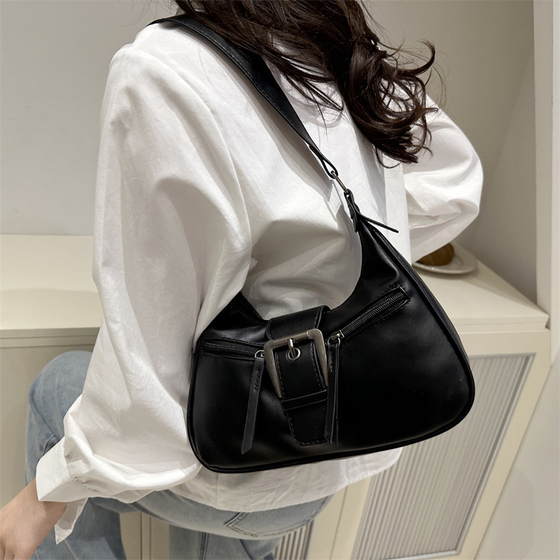 Fashionable, simple and casual underarm bag for women, Spring 2025 new retro commuter crossbody bag, versatile single-shoulder bag Specification drawing