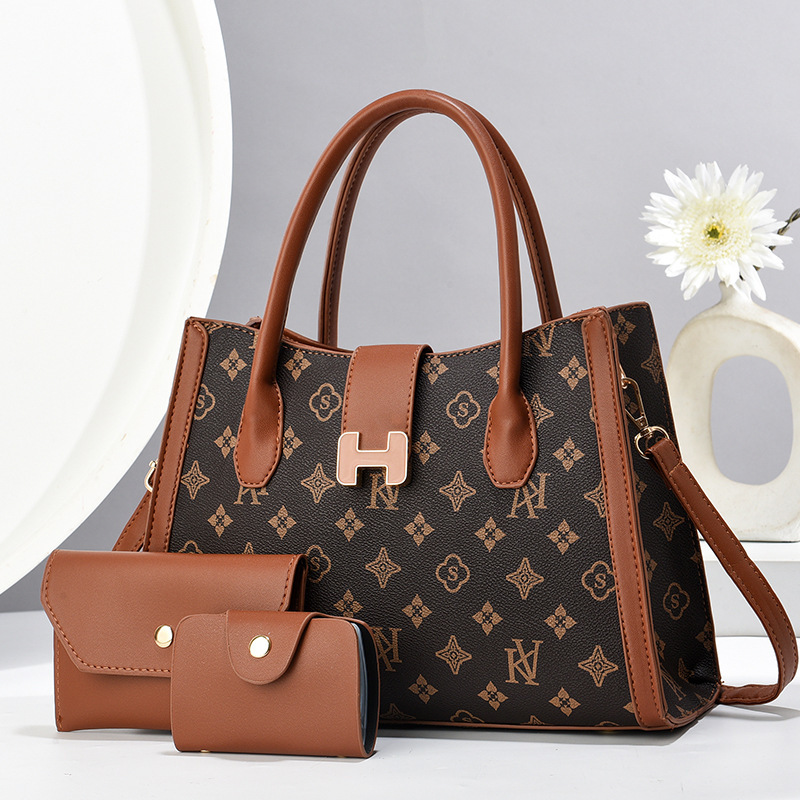 The manufacturer's export bag for women, 2024 new style fashionable handbag, Korean-style texture, single-shoulder smooth, crossbody bag for women full figure
