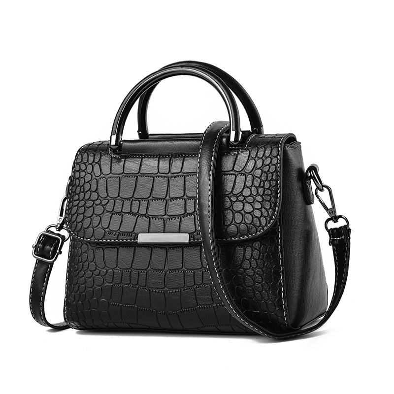 A new style of personalized stone-patterned single-shoulder bag for women in 2024, a fashionable and retro large-capacity handbag Item Picture