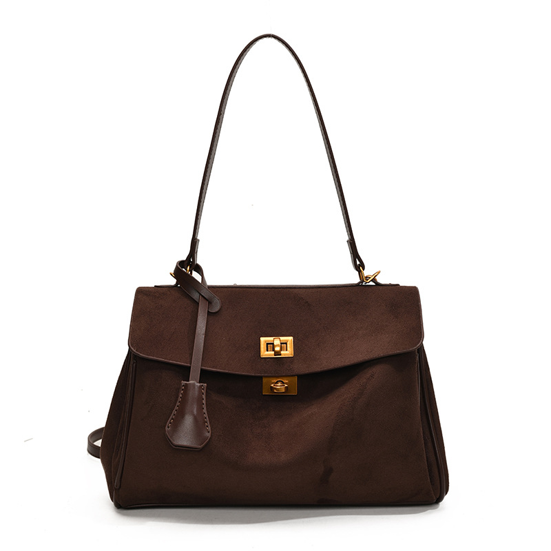 Retro hand-held commuter bag for women, 2025 new style, trendy and versatile Korean-style Kelly bag, simple and large-capacity crossbody bag Item Picture