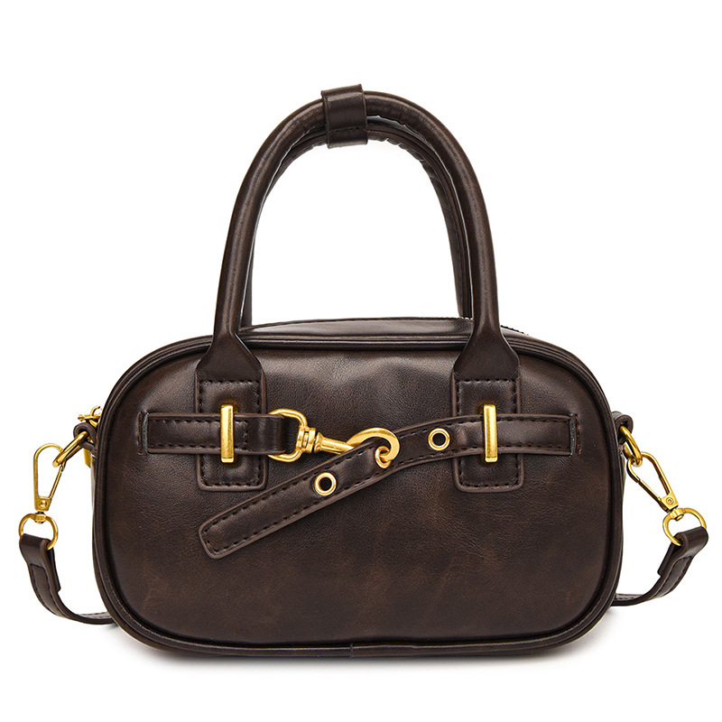 Korean niche design handbag for women, 2024 new retro commuter Boston bag, casual and versatile crossbody bag Item Picture