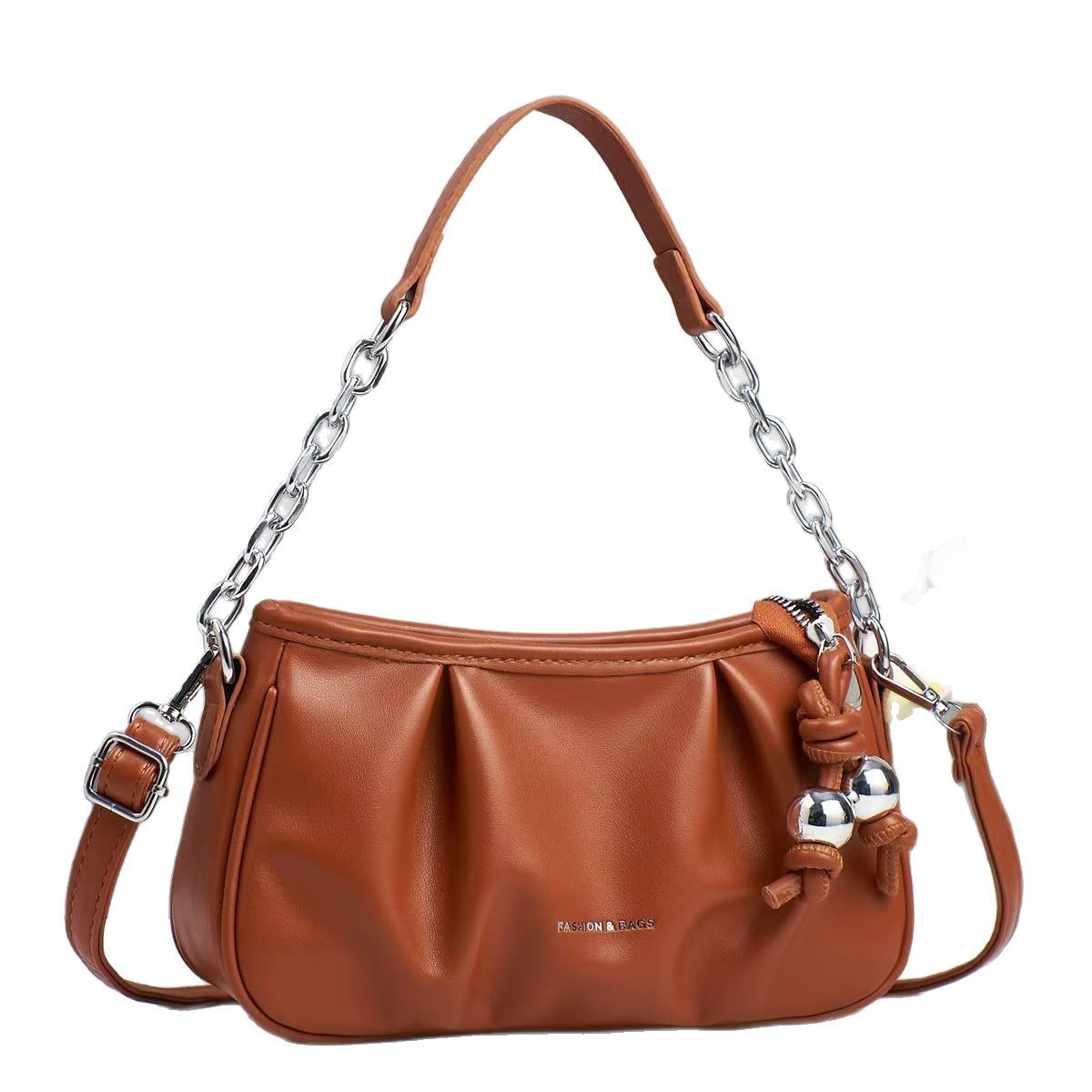 The new pleated and fashionable cloud bag is simple and of high appearance level. It is a small chanel-style handbag and a cross-border single-shoulder crossbody bag of high appearance level Item Picture