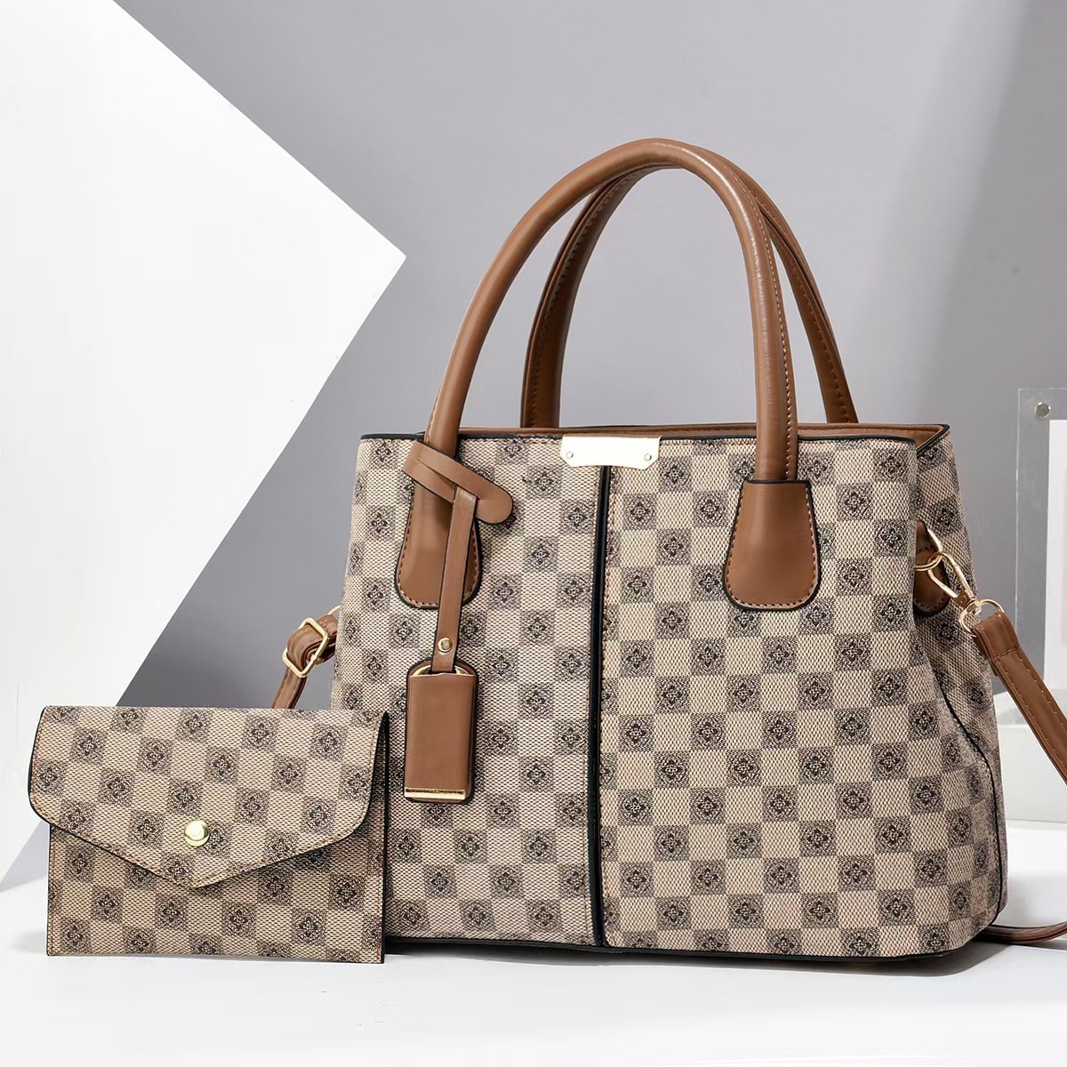 New European and American mother-and-child bag 2024 spring stock wholesale women's handbag, large-capacity multi-color single-shoulder crossbody bag Specification drawing