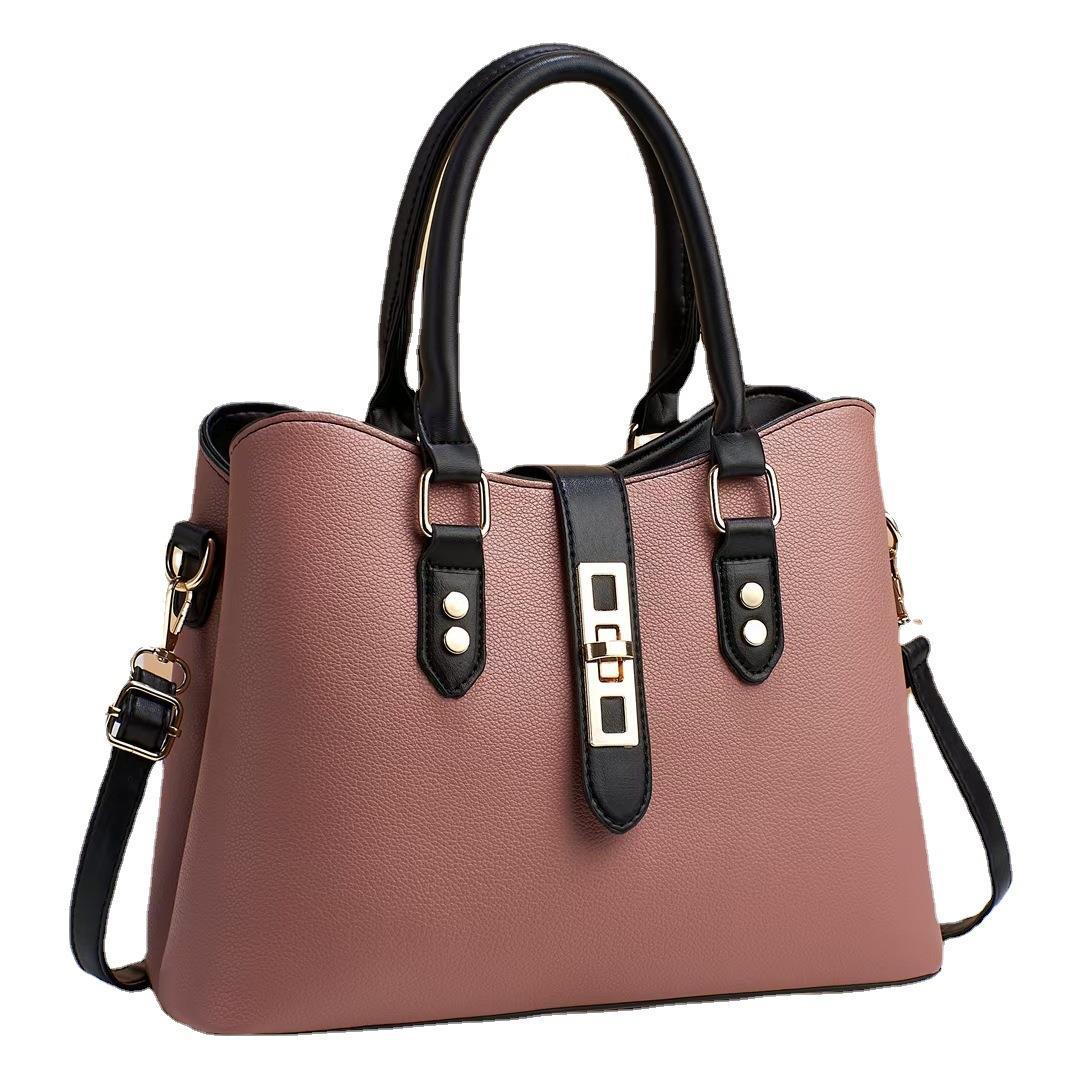 Cross-border women's bag2023 New style lychee pattern hand-held mom bag, simple crossbody single-shoulder bag manufacturer wholesale Item Picture