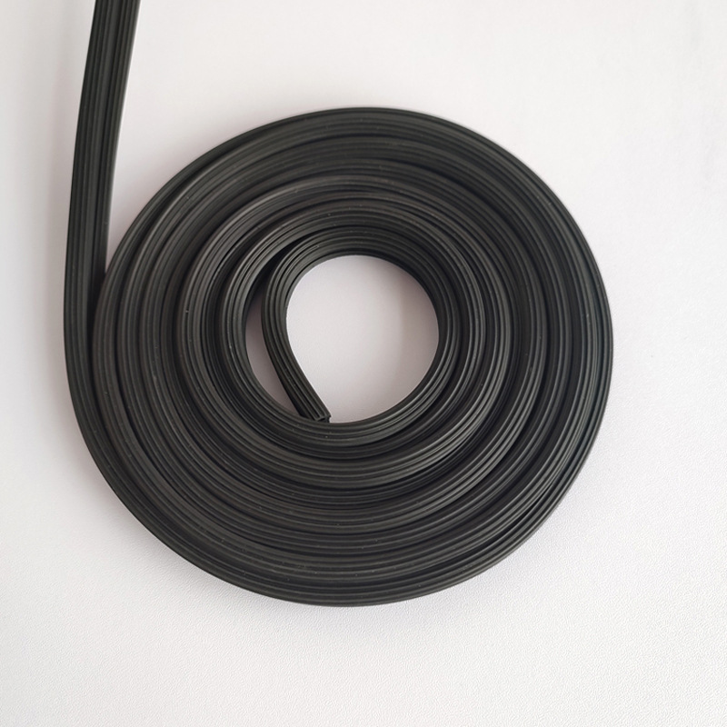 Rubber card strip, aluminum alloy plastic steel screen, fixed rubber strip, window screen, new product, screen mesh, self-installed pressure strip, embedded strip Specification drawing