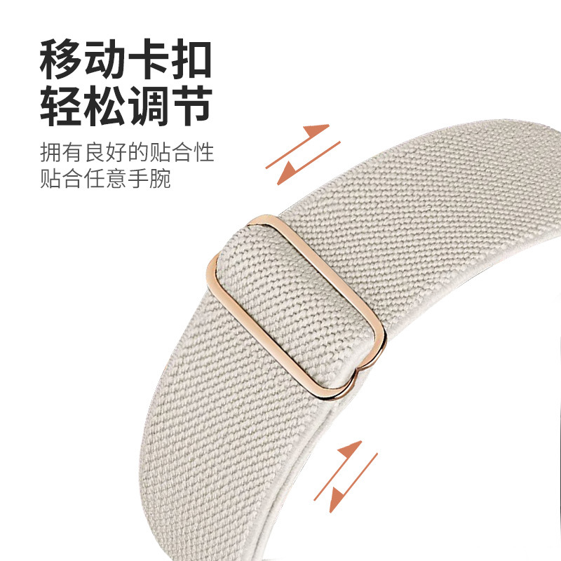 The best-selling product is suitable for apple watch straps. It features a woven nylon elastic band with a Japanese character buckle loop Application Scenario