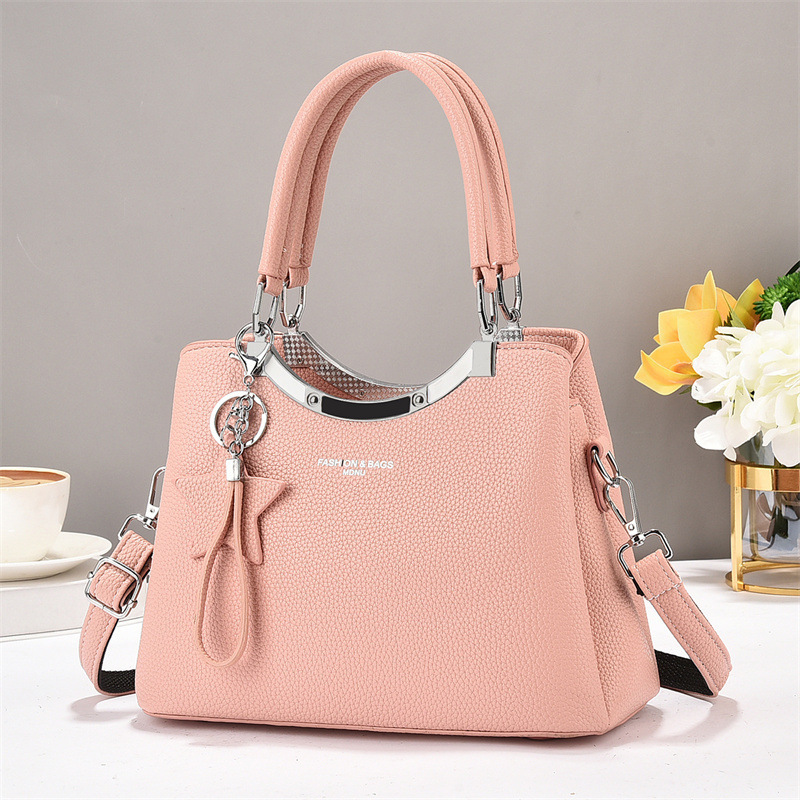 Cross-border handbag for women 2024 New style casual single-shoulder bag, simple crossbody bag, large capacity, versatile bag for middle-aged ladies details Picture