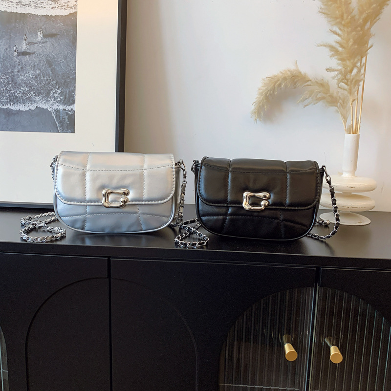 Silver bag for women, 2025 New trendy and niche design chain underarm single-shoulder bag, high-end texture, crossbody small bag for women Application Scenario