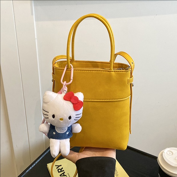 Women's bag, texture handbag, stylish bucket bag, 2025 new solid color single-shoulder bag, versatile and simple crossbody bag full figure