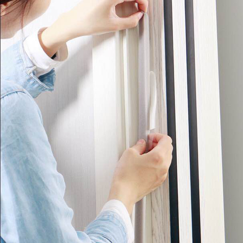 Self-adhesive door and window sealing strips, window gap strips, windproof strips, door gap insulation and windproof gadgets, leaky stickers details Picture
