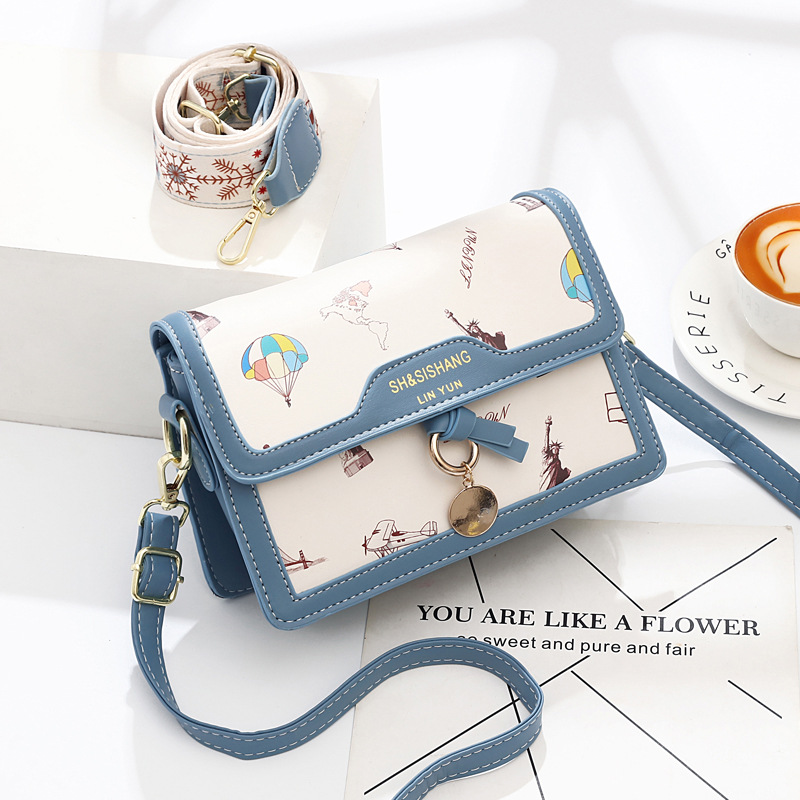 2022 New style ins crossbody bag for women, fresh and forest-themed single-shoulder handbag, Japanese-style crossbody bag full figure