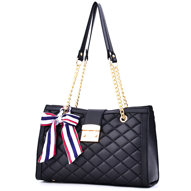 2022 New Style fashionable diamond-shaped chain bag, casual silk scarf crossbody bag, single-shoulder bag, handbag for women full figure