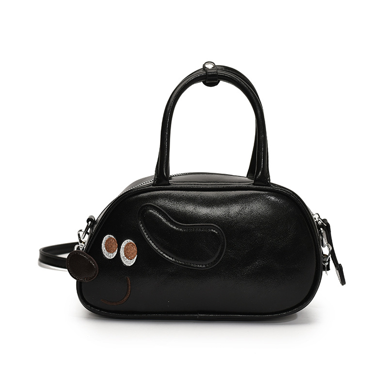 A niche design with a fun Dachshund handbag for women in 2025, a new retro and simple solid color single-shoulder crossbody bag Item Picture