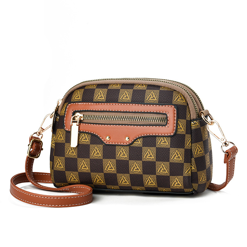 Small crossbody bag, versatile and fashionable shell bag, 2025 new printed women's bag, coin purse, niche single-shoulder bag Item Picture