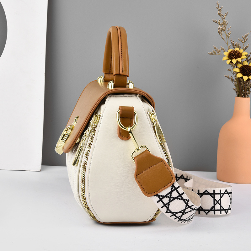 Ladies' handbag 2025 New Korean-style personalized single-shoulder crossbody bag with embroidered chain small square bag, simple and fashionable Specification drawing