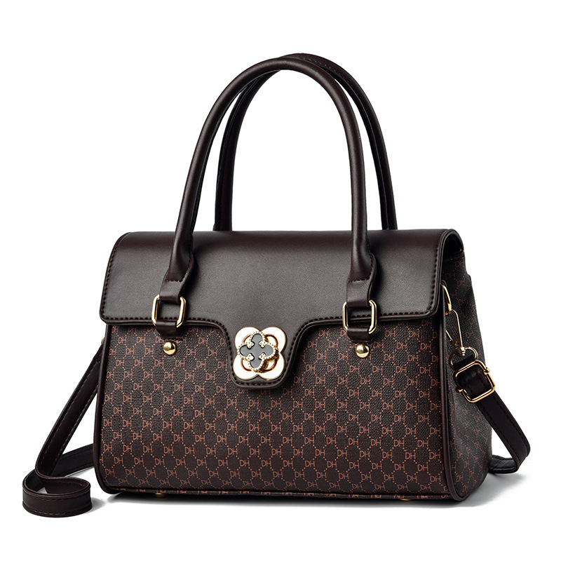 New cross-border fashionable large-capacity women's handbag, middle-aged mother's bag, casual and versatile, elegant crossbody bag, large bag Item Picture