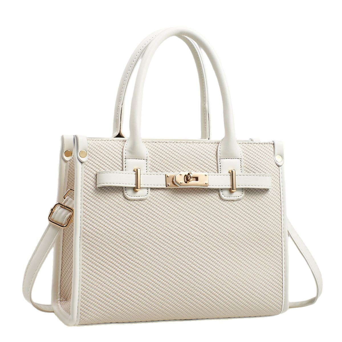 "Foreign Trade Women's Bag 2025 New Style Textured Women's hand-held tote bag, a fashionable single-shoulder trendy bag for mom on Mother's Day. Item Picture