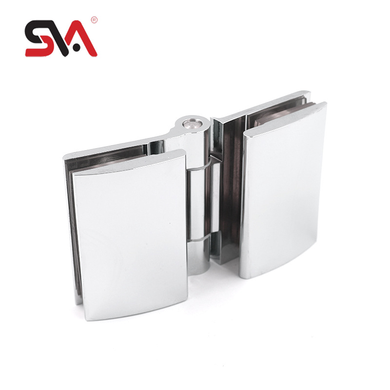 Wholesale electroplated sand nickel brass double-sided movable bathroom glass door hinge grid hinge engineering accessories hardware full figure