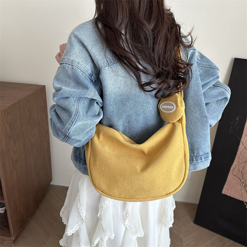Spring new tweed women's bag, 2025 new fashionable women's bag, quality mother-and-child bag, casual single-shoulder crossbody bag Specification drawing