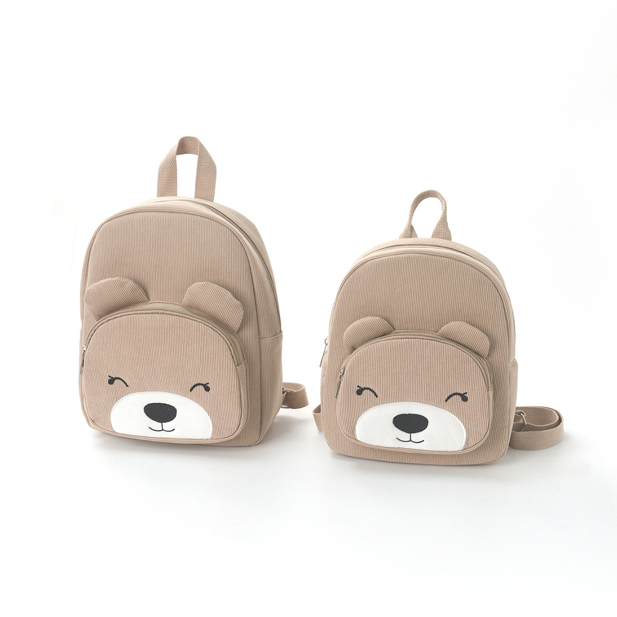Feihong Cross-border Bear Backpack, Corduroy Primary School Bag, Fashionable and Casual Backpack, Cute Cartoon plush bag Application Scenario